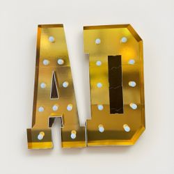 Large Gold Marquee Letters A & D