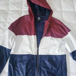 Weatherproof Vintage Mens Windbreaker Hooded Zip Up Jacket, Size Small!