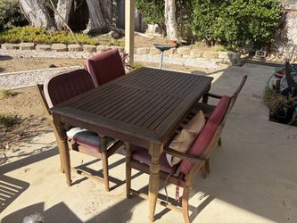 Patio table with umbrella hole in the center
