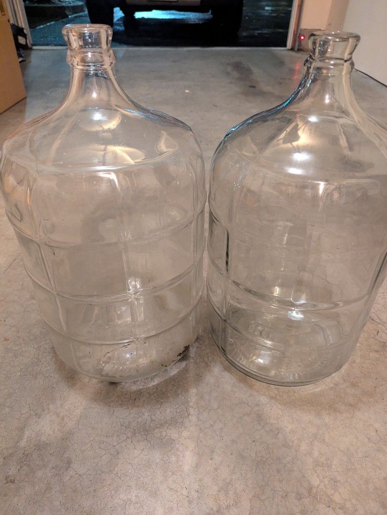 2 Glass 5 Gallon Carboys 