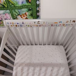 Baby mini Crib With Mattress 