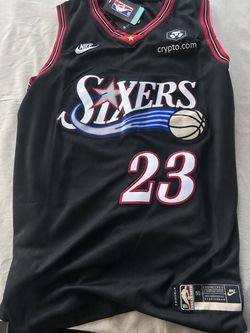 LeBron James #23 Philadelphia 76ers Black Nike Swingman Jersey Size L