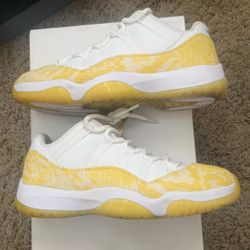 Jordan 11 Low Yellow Snakeskin 