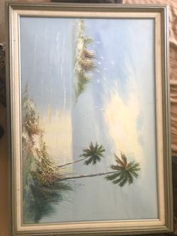 Like-New 29” x 41” Canvas Water Painting