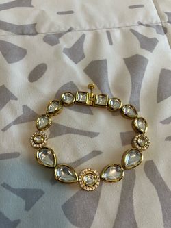 Gold-Tone Crystal Statement Bracelet