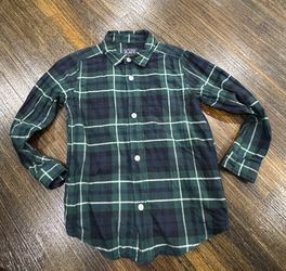 Boys 5t Green Plaid Long Sleeve 