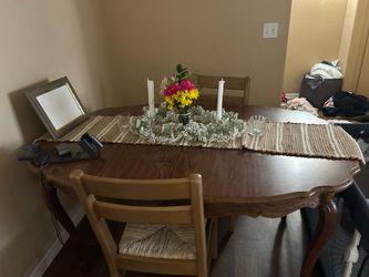 Dining table and chairs