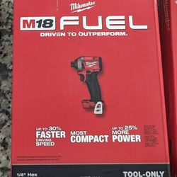 Milwaukee M18 Fuel 1/4" Hex Impact Driver,  2853-20