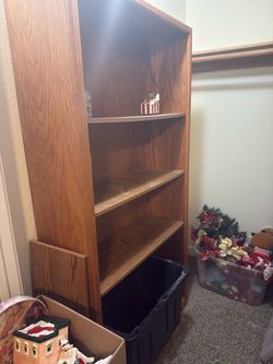 Wooden Bookcase with Four Shelves