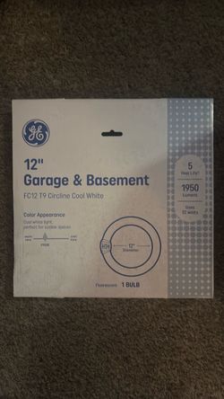 12” circular light bulb.