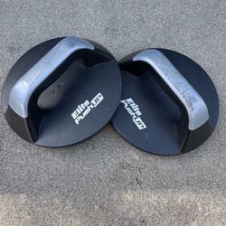 2x Elite Sportz PS/22 Rotating Push Up Bars Plates (Silver Lake)
