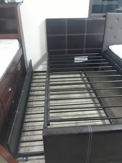 Twin/Twin Trundle bed frame only $200