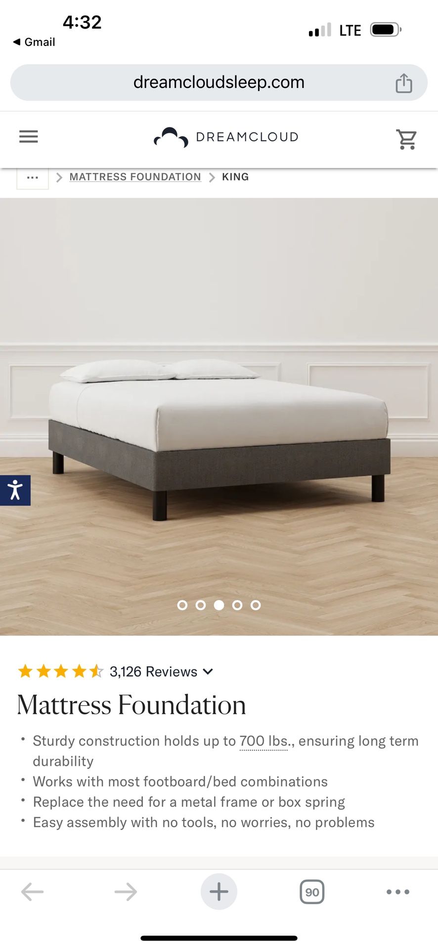 Dream cloud King Size Mattress Foundation-Platform