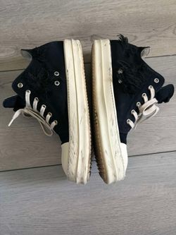 Rick Owens DRKSHDW Strobe Cotton Denim Slashed Low 'Black Milk'