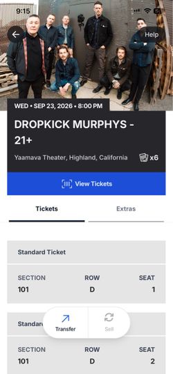 Dropkick Murphys (21+) Wednesday September 23