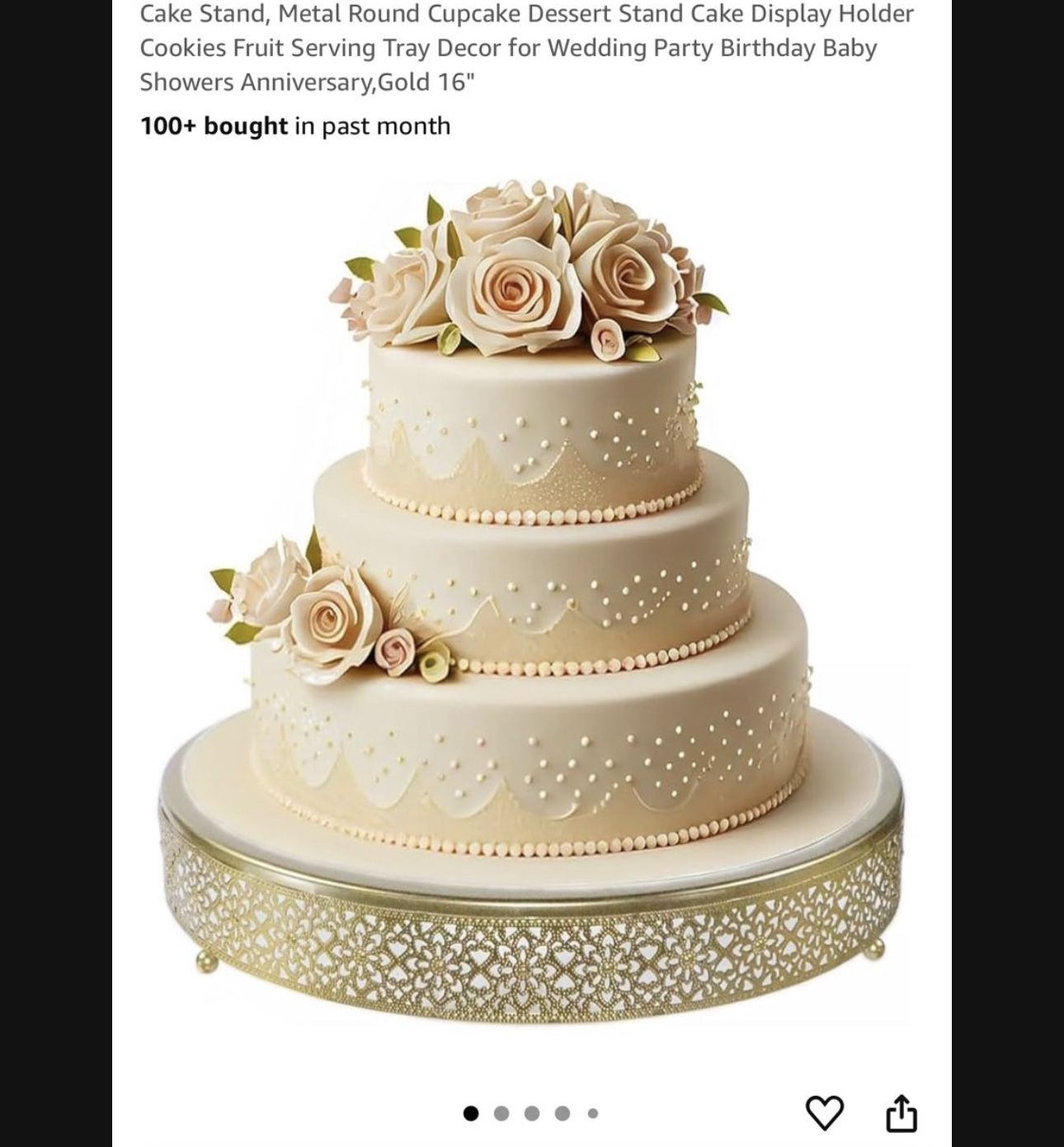 Cake Stand, Cake Display, Dessert Stand For Wedding Cake Birthday Cake