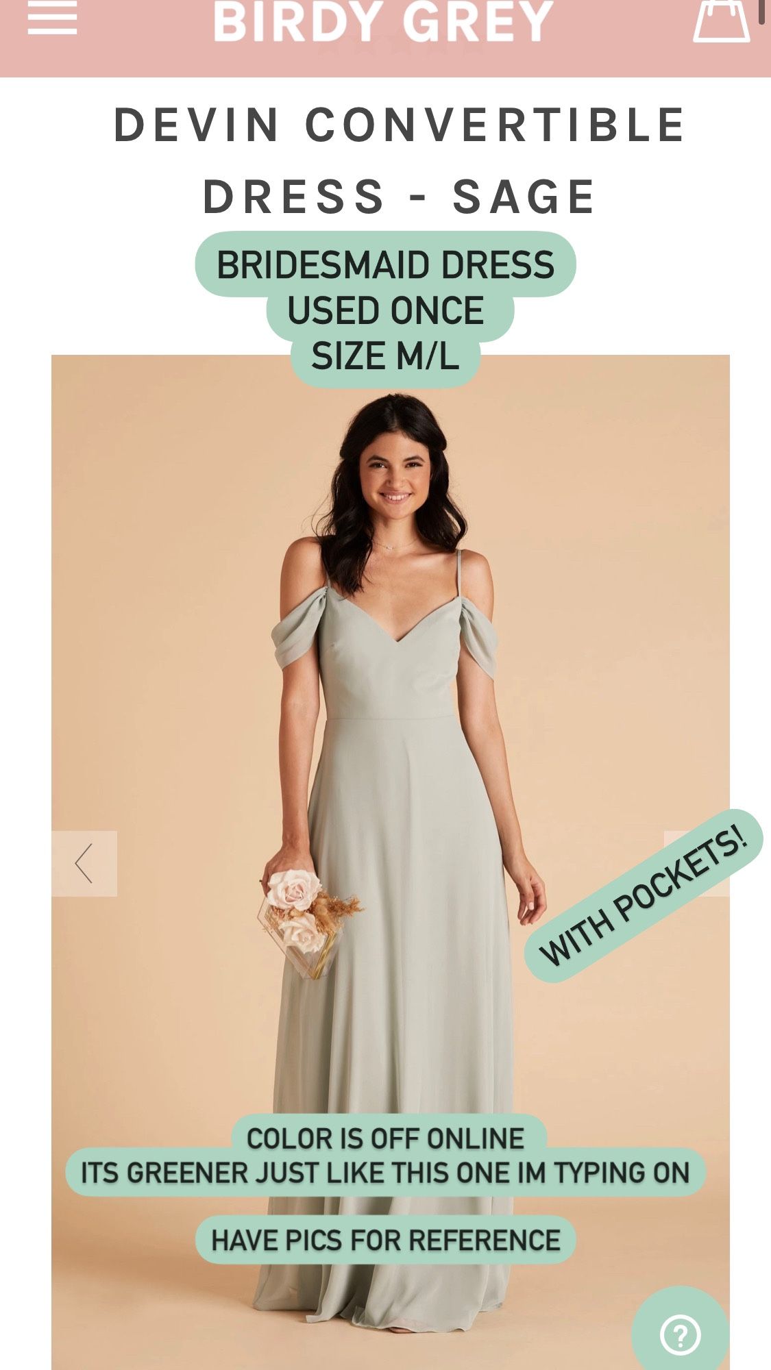 Formal Sage Green Long Dress
