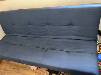 Blue futon couch/twin bed