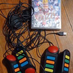 Sony Playstation 3 Buzz Quiz TV Show With 4 Controllers Included 