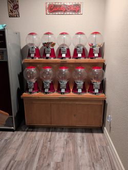 Candy and Gumball Machine Cabinet
