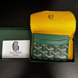 Green Leather Cardholder Wallet