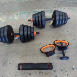 UPGO 70 lb Adjustable Dumbbell Set w/ Connector