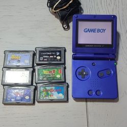 Nintendo Game Boy Advance SP Cobalt Blue Console AGS-001 Tested