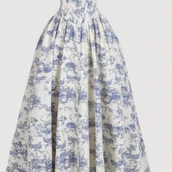 Blue And White Dress