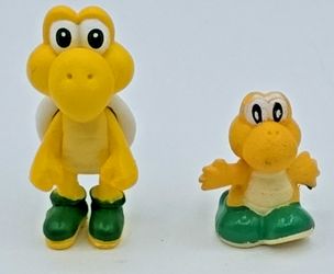 Super Mario Bros Koopa Troopa Figure Set Yellow Green Shell