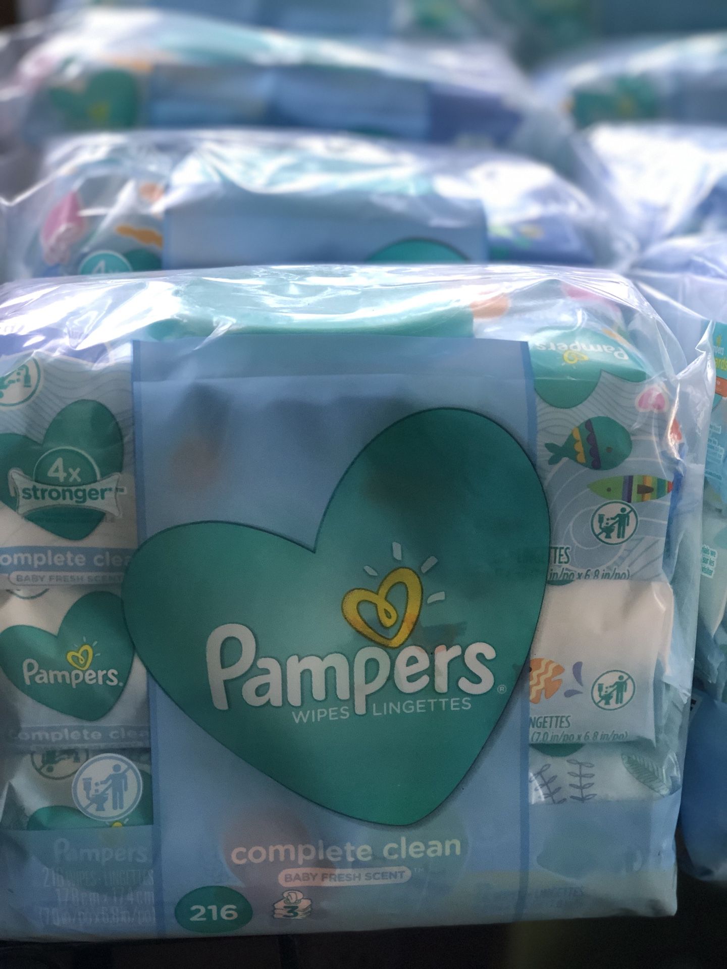 Pampers Wipes (216 ct) $4