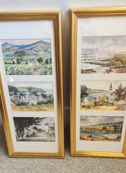 Pair Of Framed Prints Vertical Wall Art