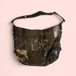 Coach Bag Leopard Patchwork