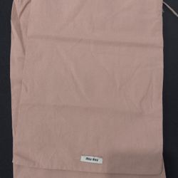 MIU MIU SHOES DUST BAGS (PAIR) 8 X 13.5 PINK WITH BROWN LOGO