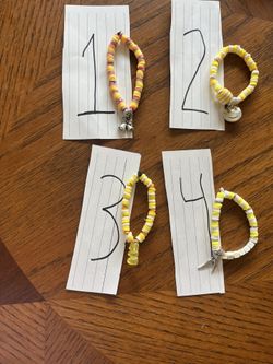 Yellow Colored Singular Bracelets