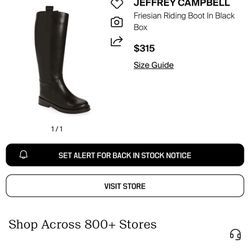 $150 Sz 8 Jeffrey Campbell ($315 Retail) Friesian Riding boot Women’s 