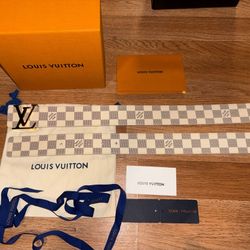 Azure Damier Belt 