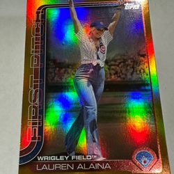 Topps 2025 Gold Foil Baseball Card Lauren Alaina 1 of 50 Rare mint Cond