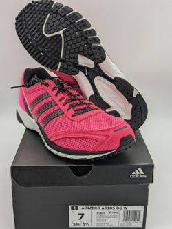 Adidas Adizero Adios OG W Running Shoes - Pink Black White Women's Size 7 / 5.5Y