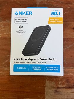 Anker MagGo Power Bank, 10,000mAh Qi2-Certified 15W Portable Charger
