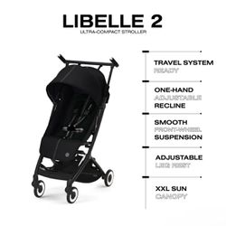 CYBEX - LIBELLE 2 STROLLER, MOON BLACK - New In Box 