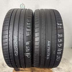 2 Tires 255 40 20 Michelin Pilot Sport 4s High Tread