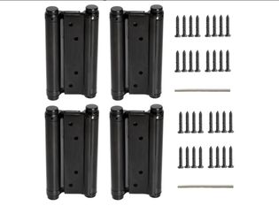 2413: New 4pk 6 inch Double Action Spring Hinges, Self Closing Door Hinges for Cafe Saloon Pub Swinging Doors, 201 Stainless Steel, Including Pins and