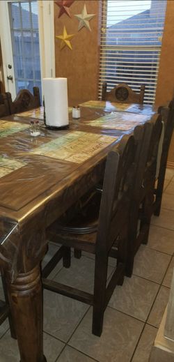 8 Ft Table with 8 chairs
