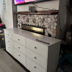 White 9 Drawer Dresser 