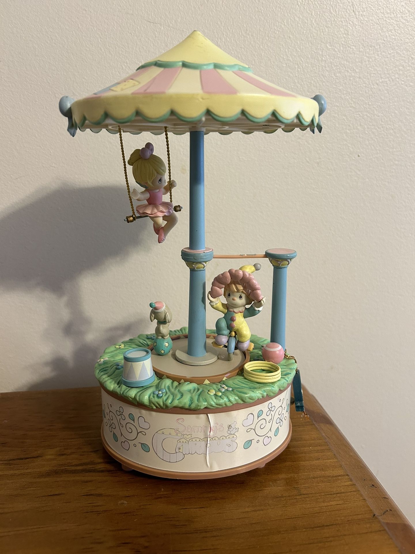 Enesco Musical Precious Moments Sammy’s Circus Rare Music Box