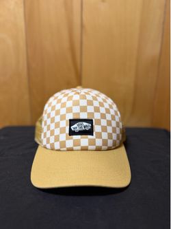 Yellow checkerboard Vans hat