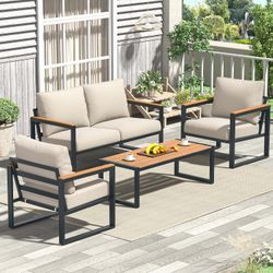 4-Piece Patio Set, Beige