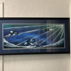 Orcas In the deep sea