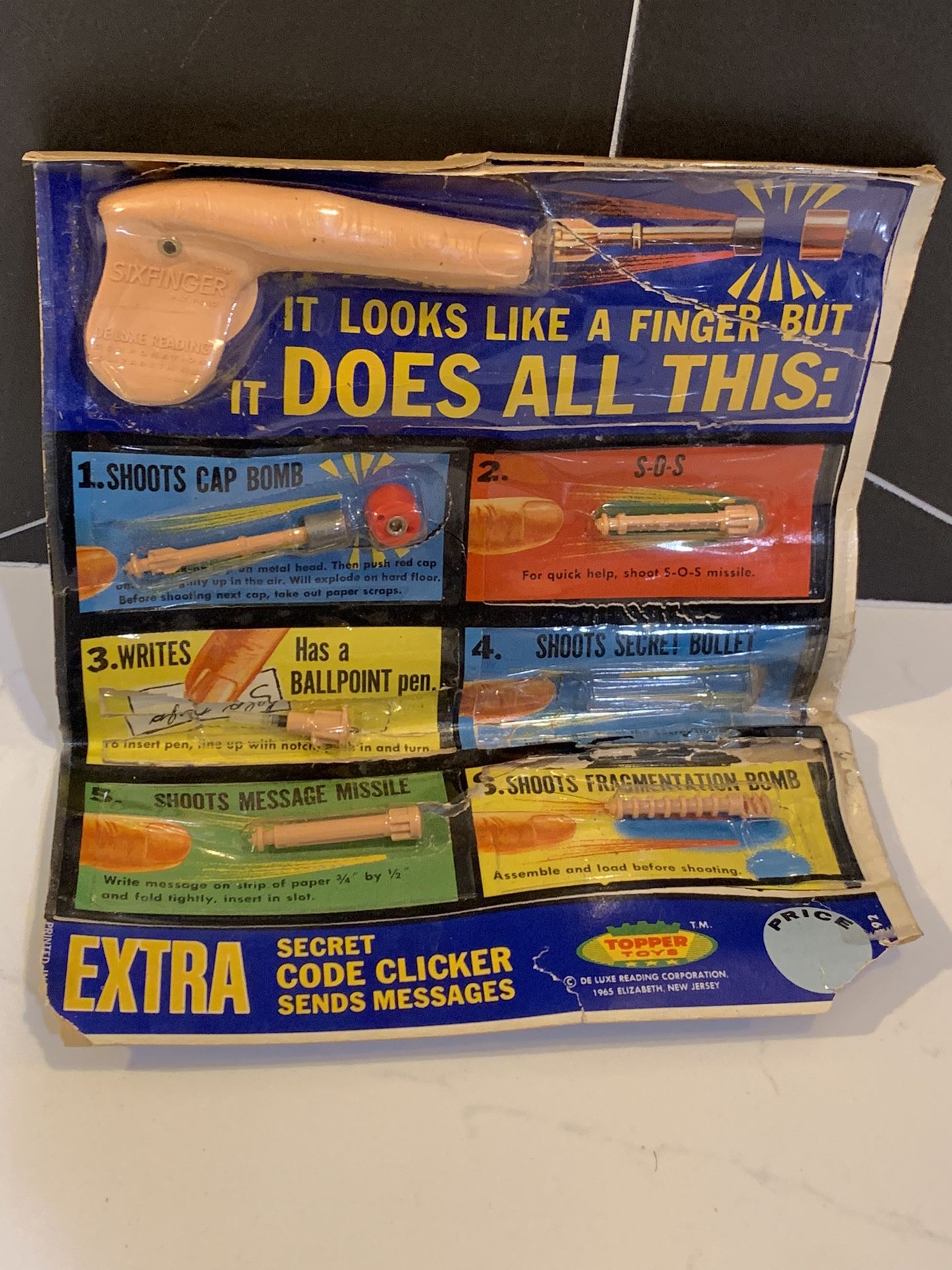 1965 Topper Toys Secret Sam Sixfinger six finger the most amazing toy RARE