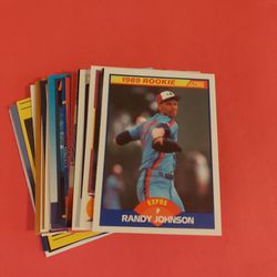 Randy Johnson Lot Of 25 Different Baseball Cards Including Rookie Card